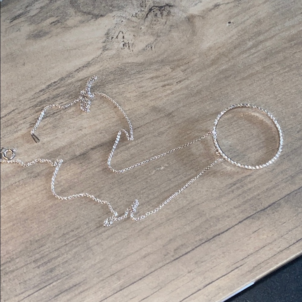 Diamond circle pendant necklace